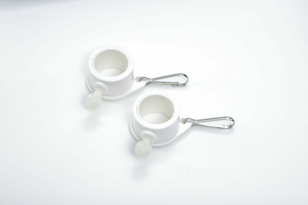Tangle Free Flag Pole Mounting Rings (2-Piece Set) Metal Clips Easy Installation