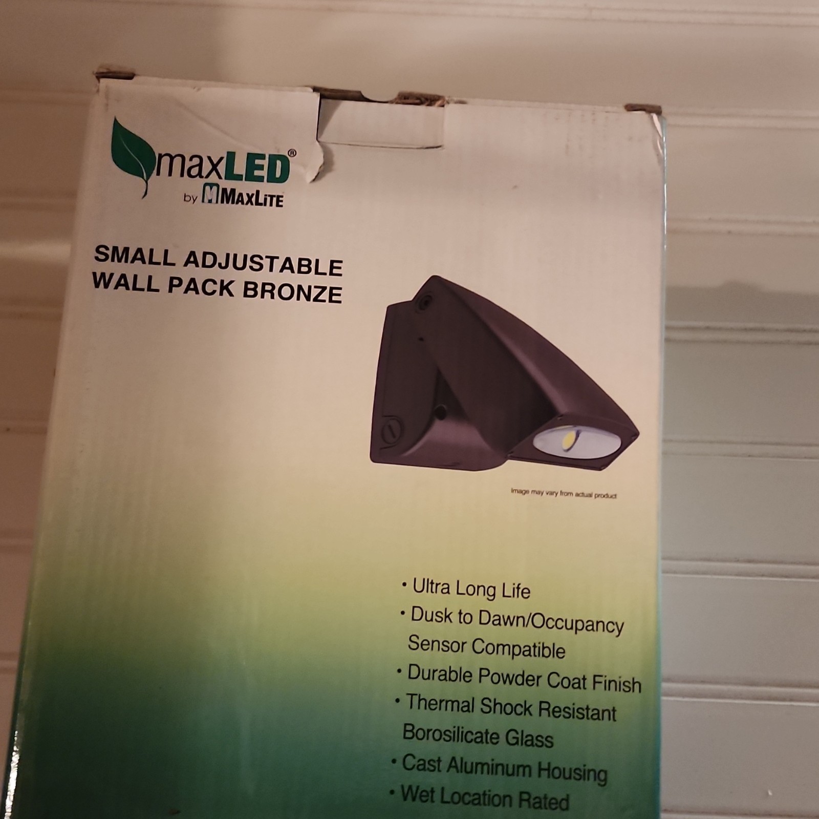 MaxLite maxLED Adjustable Wall Pack Bronze 26W 2345lm 5000K 100-277V gallery