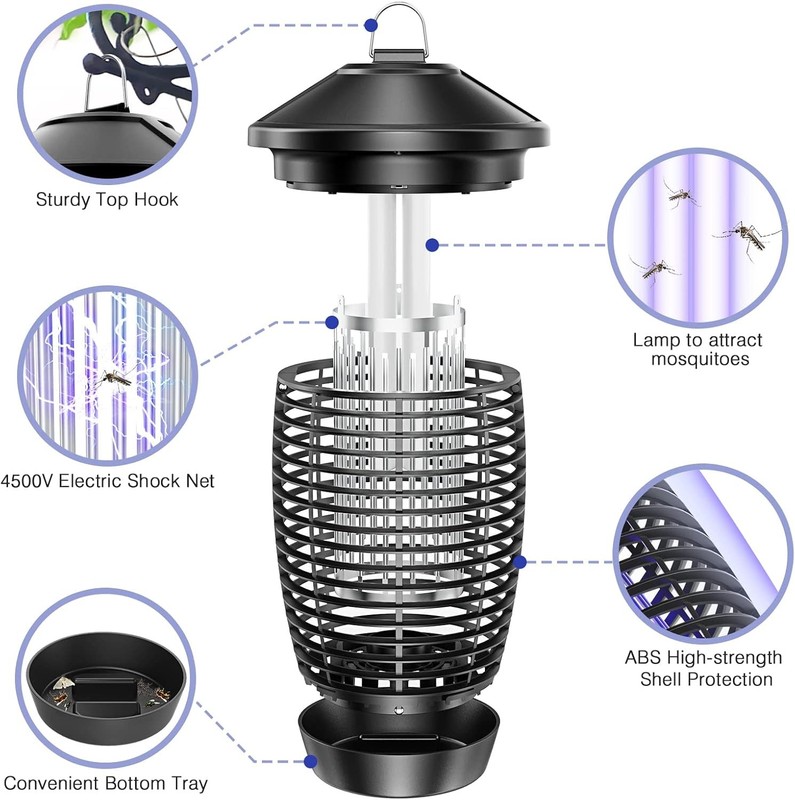 Electric Bug Zapper Sturdy Hook – 20W 4500V Waterproof Mosquito Killer for Patio gallery