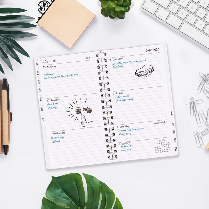 2026 Pocket Planner, A6 Weekly Planner with Monthly Tabs, Run January 2026-De... gallery