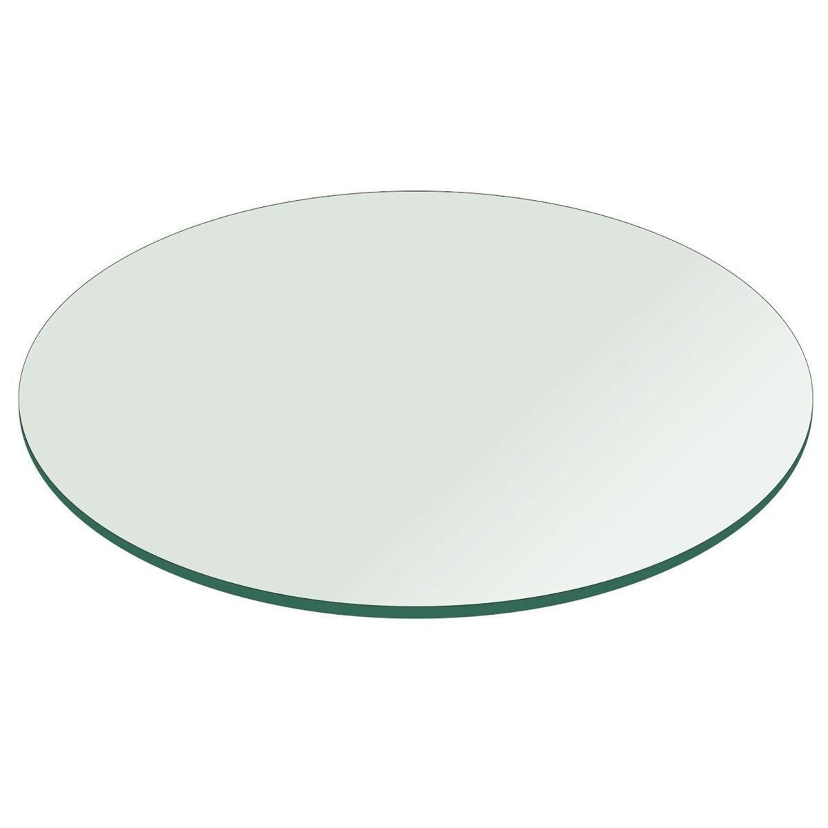 3/8" Inch Thick Clear Tempered Glass Table Top with Flat Polished Edge gallery