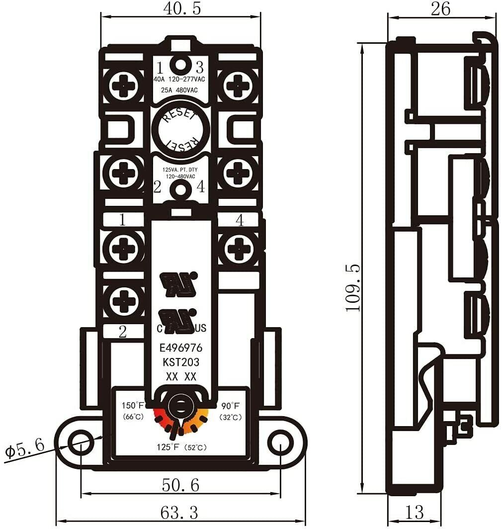 THERMOSTAT FOR DOUBLE ELEMENT TANKS ELECTRIC WATER HEATER gallery