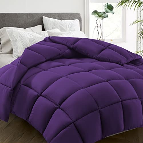 All Season Queen Size Bed Comforter - Cooling Goose Down Queen（88*88） Purple gallery