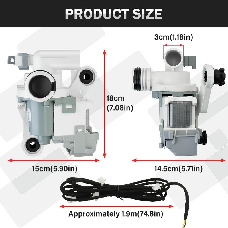 ✅REPLACEMENT FOR Samsung Washer Drain Pump DC97-19289F PX3516-01 DRAIN 120V 60Hz gallery