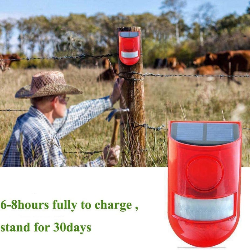 Waterproof Outdoor Solar Powered LED Alarm Lamp Warning Security Flashing Light gallery