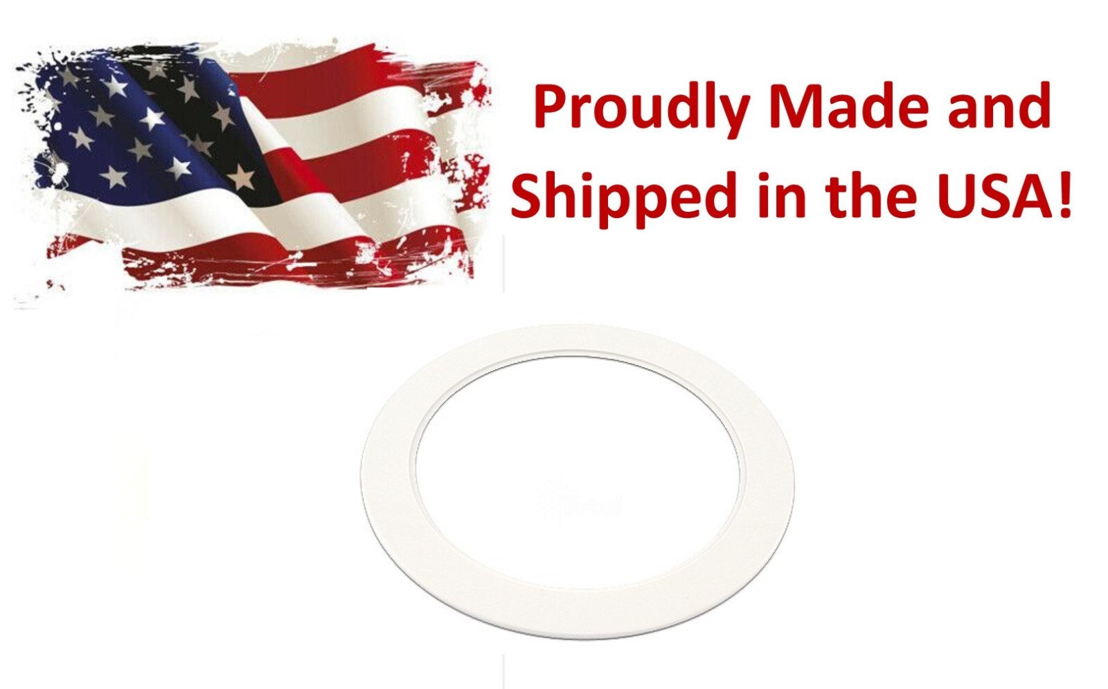 Plastic White Light Trim Ring Recessed Can 6" Inch Oversized Lighting Fixture gallery