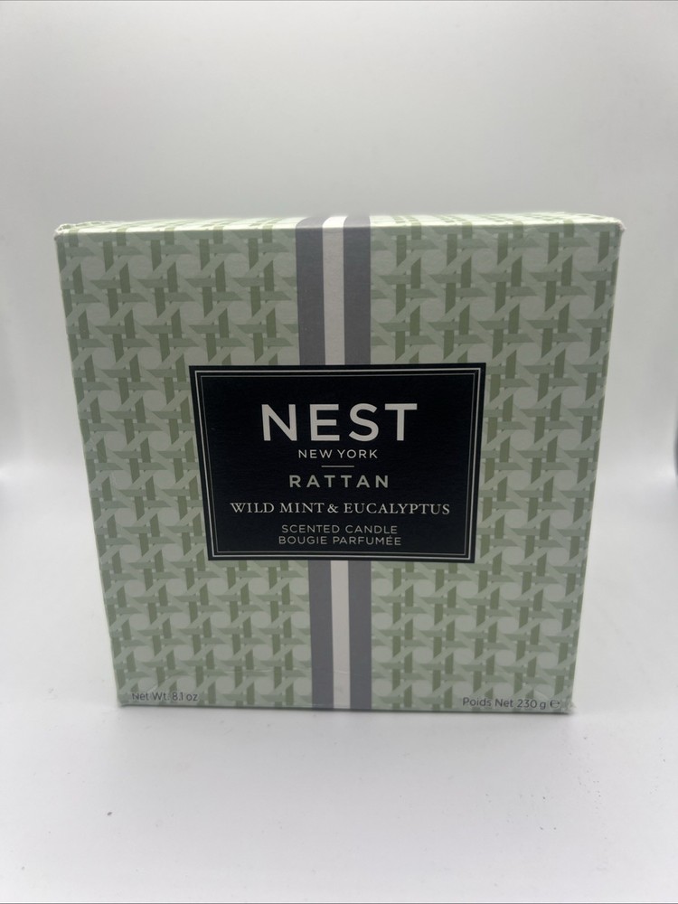 Nest Rattan Wild Mint & Eucalyptus Scented Candle 8.1 Oz