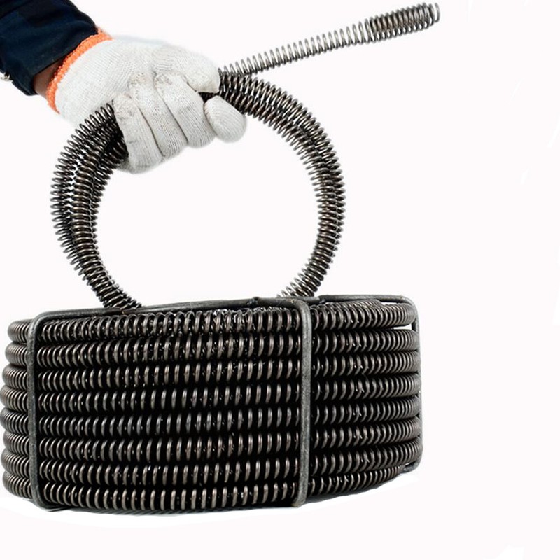 Drain Cable Sewer Cable 45/60/100Ft 5/8" Drain Cleaning Cable Auger Snake Pipe gallery