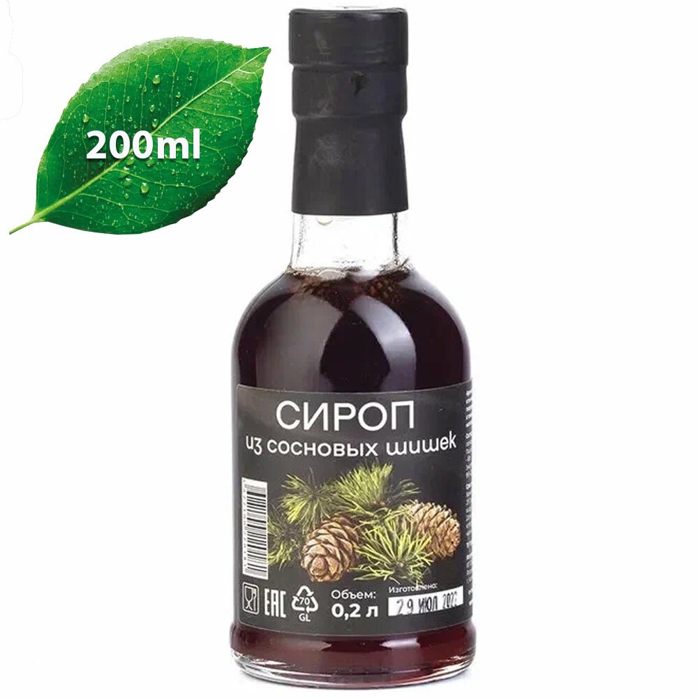 Pine Cone Syrup For Tea, Coffee or Water Natural Taiga 200ml/ 6.76 oz gallery