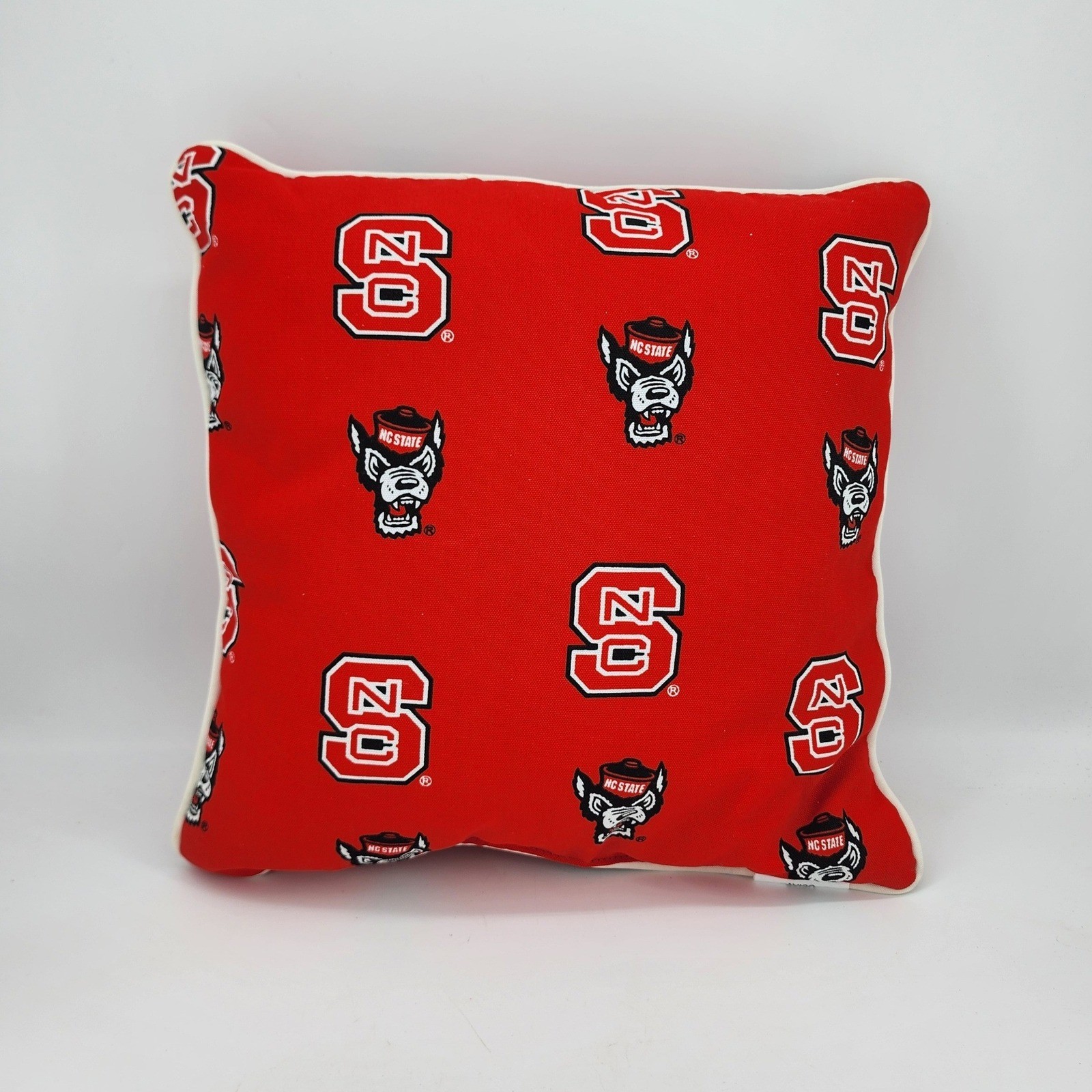 College Covers NC State Wolfpack Throw Pillow OS Red Logo Tuffy Mascot Decor gallery