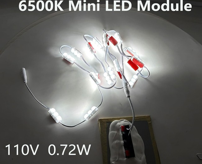 Mini LED Module AC 110V 0.72W 100PCS 6500K White Light for Lightbox Letter Signs gallery