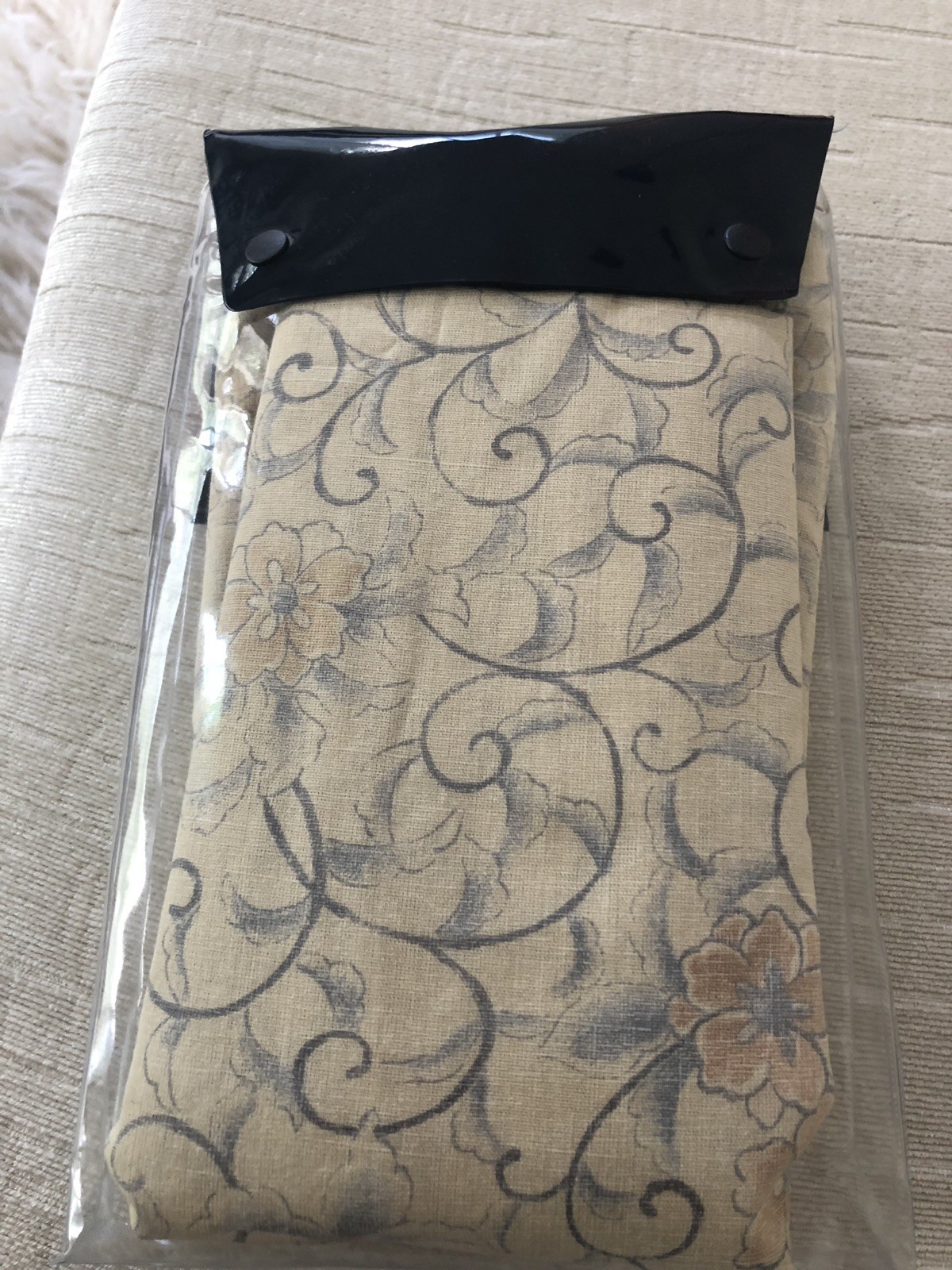 Blue Gray Floral Scroll + Beige RALPH LAUREN Madalena Audrey Corded STD Sham NIP gallery
