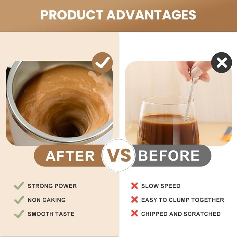 Automatic Magnetic Electric Self Stirring Mug Cup Mixing Coffee Milk Tea Beer gallery