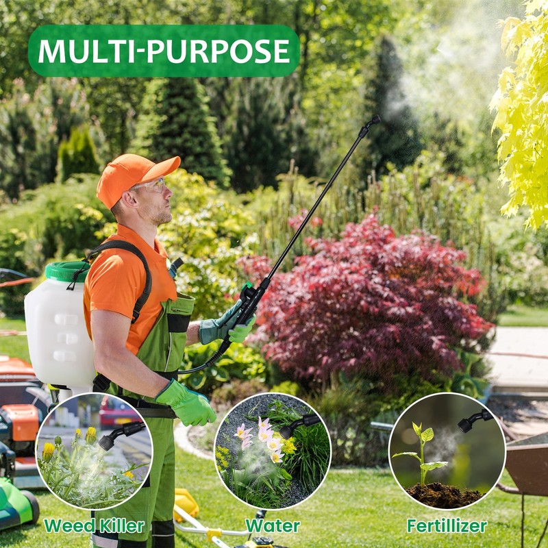 REALWORK 4-Gallon Backpack Sprayer with Padded Shoulder Strap for Garden gallery