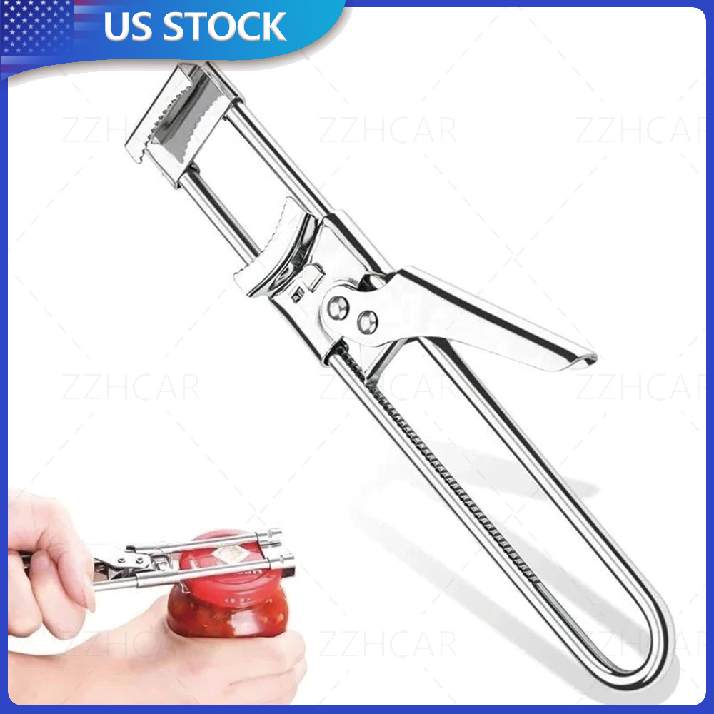 Stainless Steel Can Opener Multifunctional Adjustable Jar Lid Gripper Tool gallery