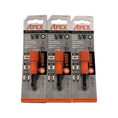 Apex 5/16″ Covered Magnetic Nutsetter 2-9/16″ Length 1/4″ Hex Shank 3 Pack