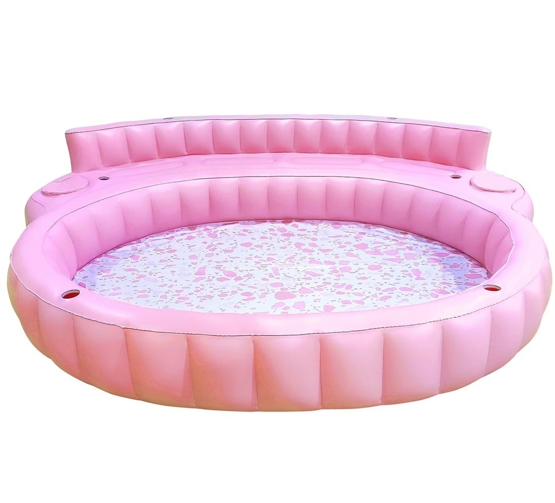 Member Mark Oversized Inflatable PINK Sofa Pool 152in X 126in X 31in gallery