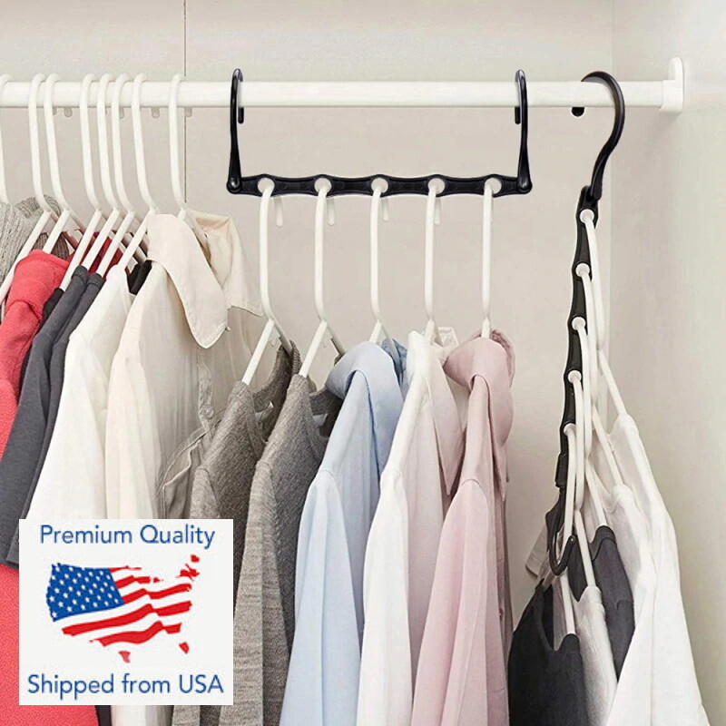 Space Saving Hanger Magic Clothes Drying Rack Hanger Loop Hook Closet Organizer gallery