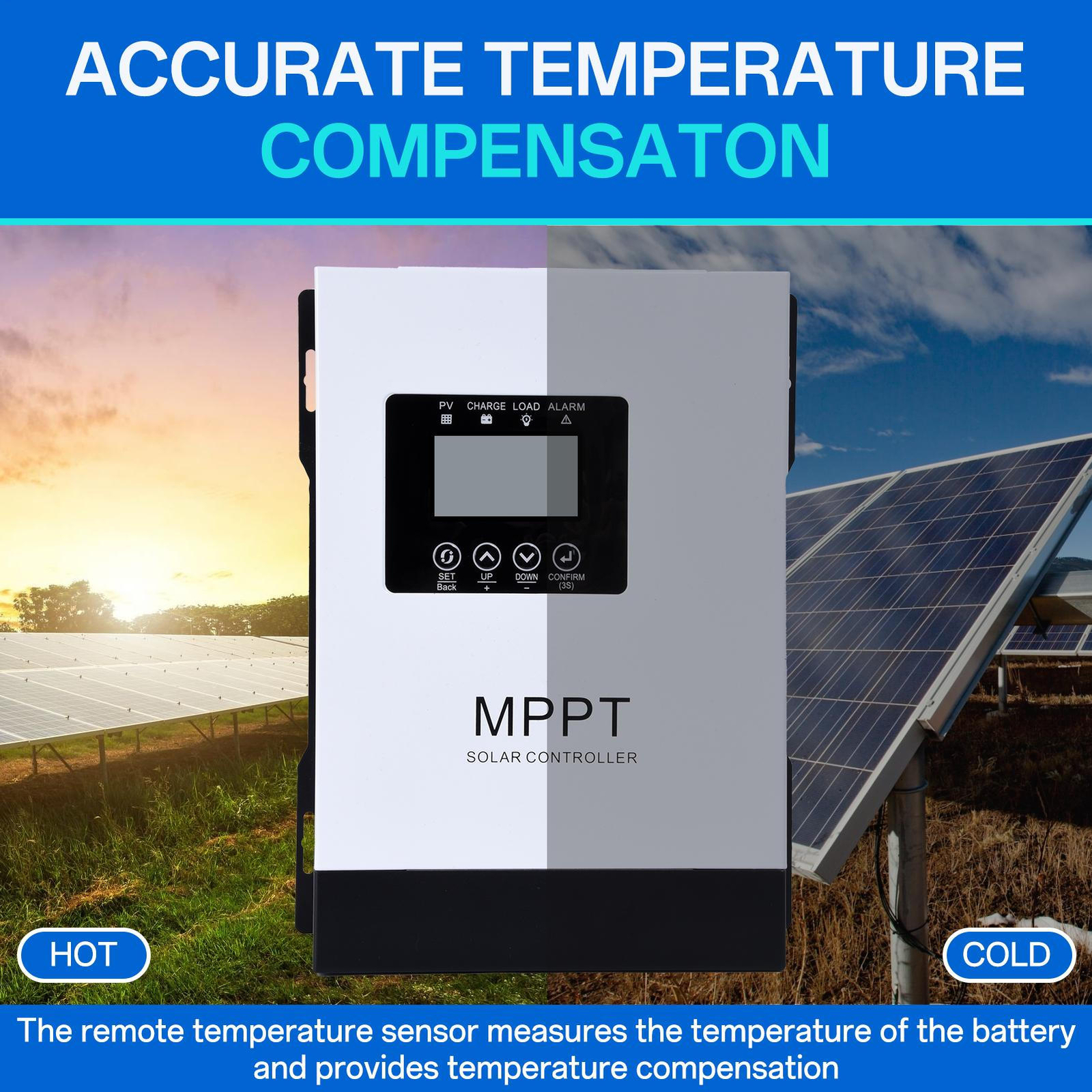 MPPT Solar Charge Controller 12V 24V 36V 48V 60V 72V 84V 96V Battery System 120A gallery