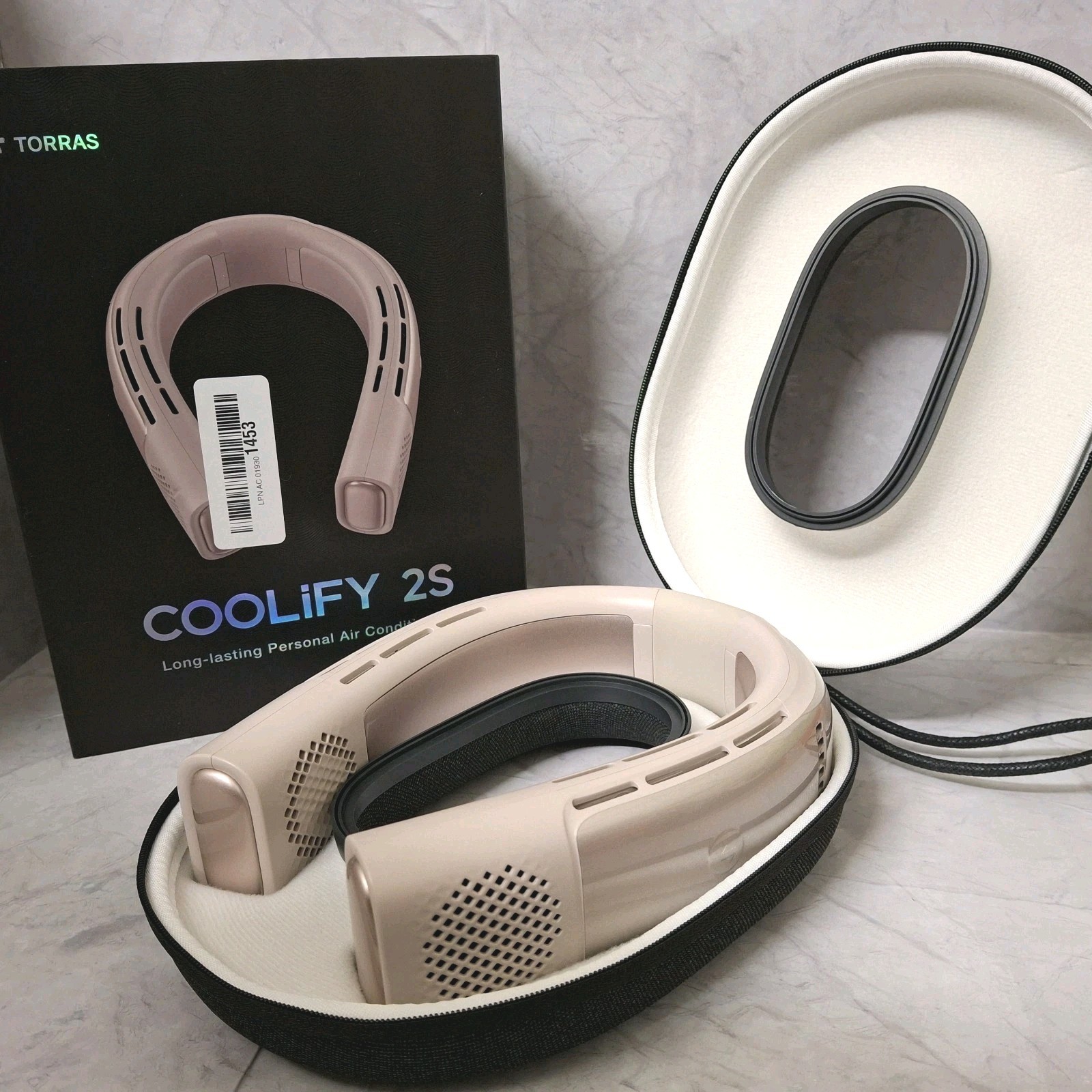 TORRAS Coolify 2S Smart 3-in-1 Neck Air Conditioner Cooling Heating Fan RoseGold gallery