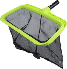 Pool Leaf Skimmer Net Reinforced Frame Deep Rake Mesh Netting Cleaner Head