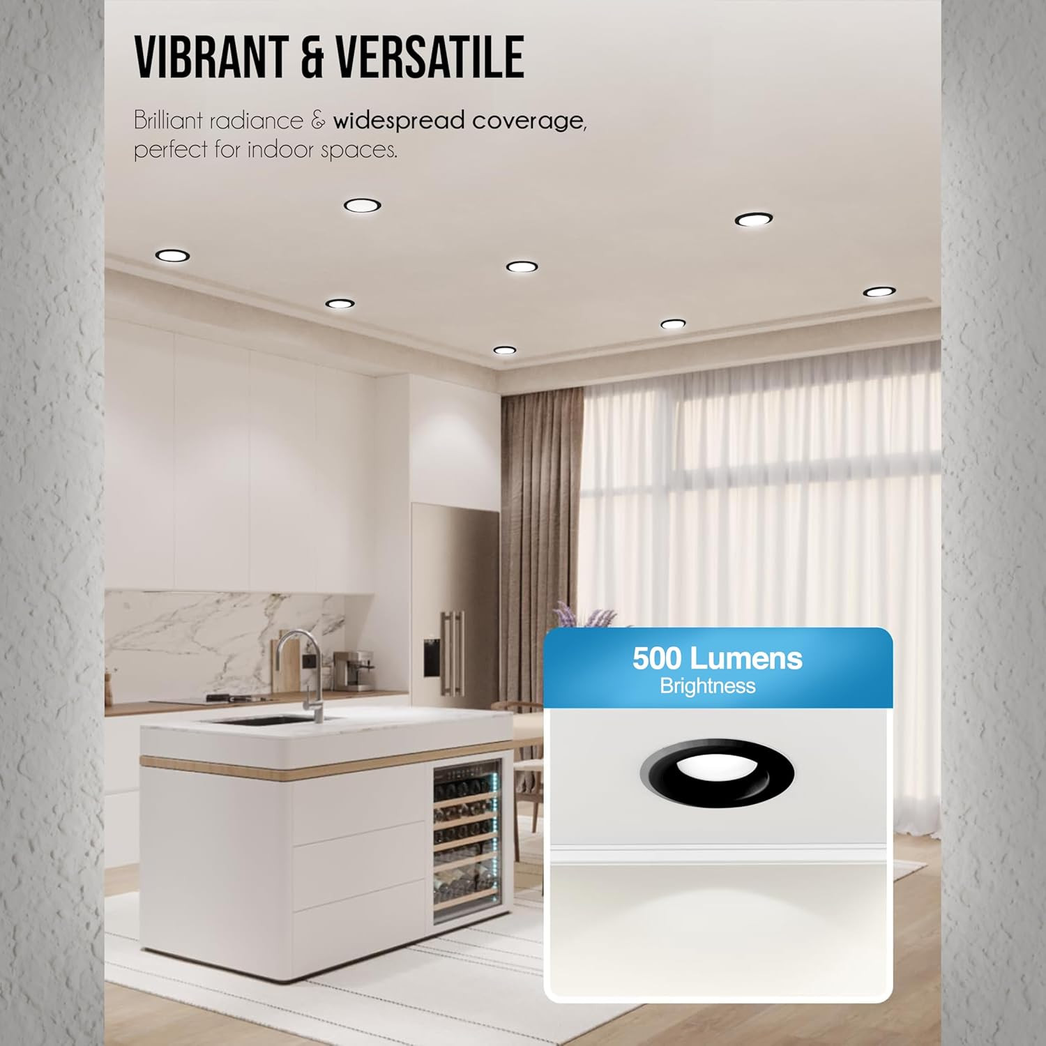 8W 3"" LED Smooth Trim Recessed Downlight, Matte Black Finish, Dimmable, 500 Lum gallery