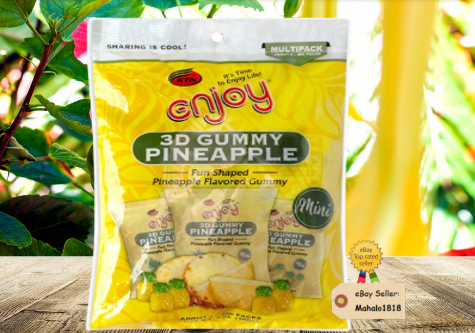 Enjoy 3D Pineapple Gummy Candy - 8 Pack Multipack, Fun Shaped, 1 bag gallery