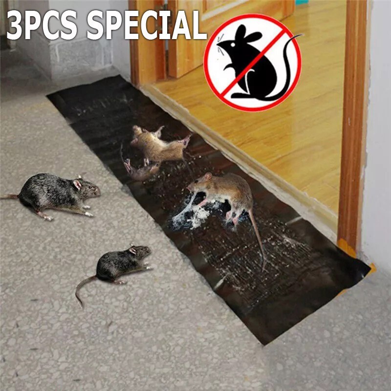 3 Pack Large Mice Mouse Glue Traps Rodent Catcher Rat Board Indoor Super Sticky gallery