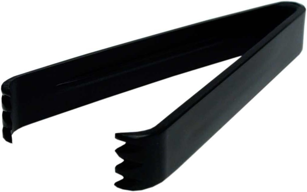 TN-65B High Quality Plastic Serving Tong, 6-1/2" Length, Black (Case of 144) gallery