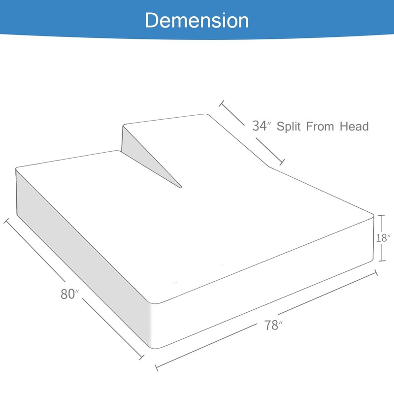 Split Top King Sheet Only, Gray, 34 Top Split, 18 Deep Pocket, Adjustable Bed gallery