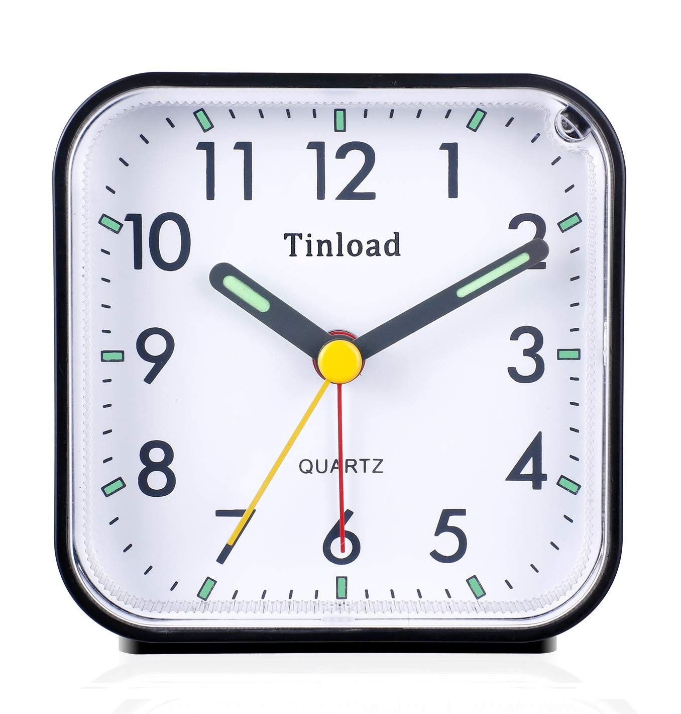 Tinload Small Battery Operated Analog Travel Alarm Clock Silent Non Ticking, ... gallery