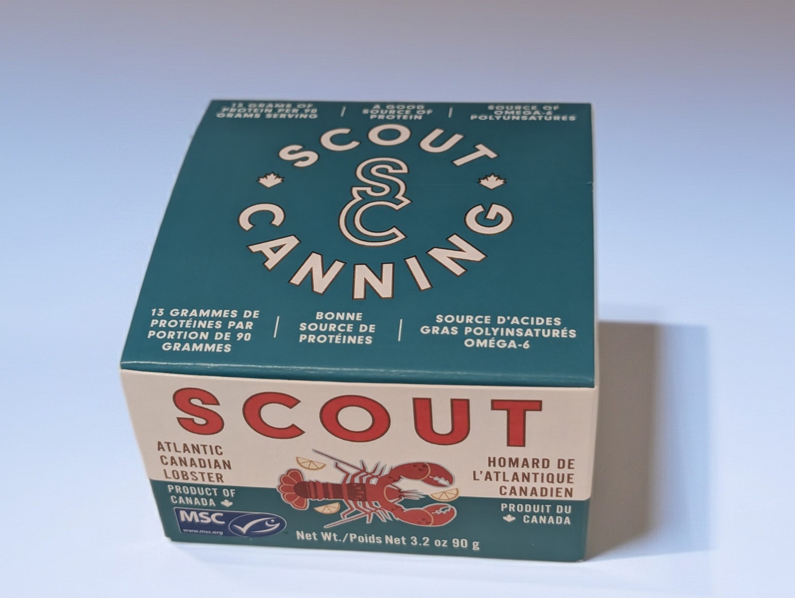 SCOUT Atlantic Canadian Lobster MSC Certified Seafood 90g Tin Pack of 1 gallery