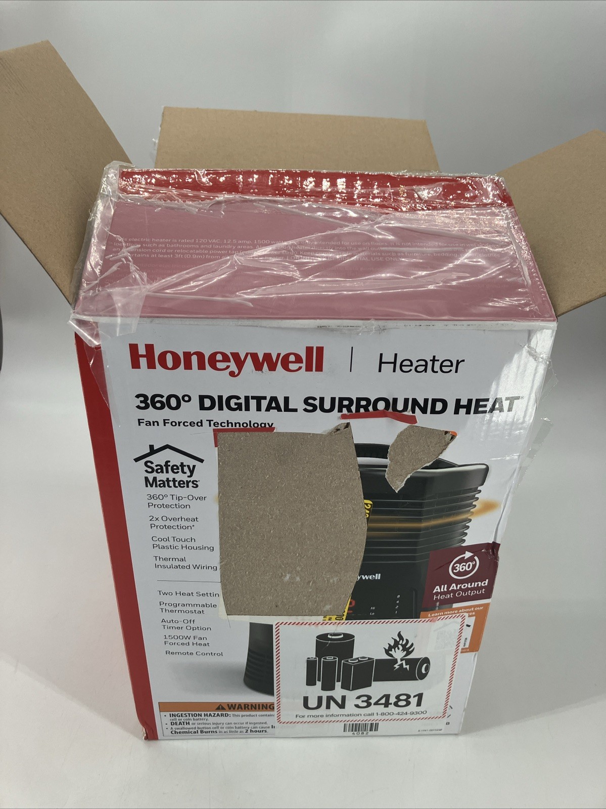 Honeywell - 360 Surround Digital Fan-Forced Heater - Black gallery