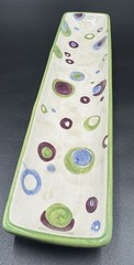 Rare Hand Painted Tika Narrow Rectangle Serving Platter by Home ETC.