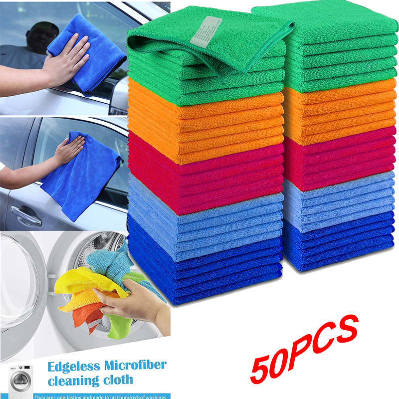 No-Scratch Microfiber Cleaning Cloth Cars Durable Versatile Polishing Detail Rag gallery