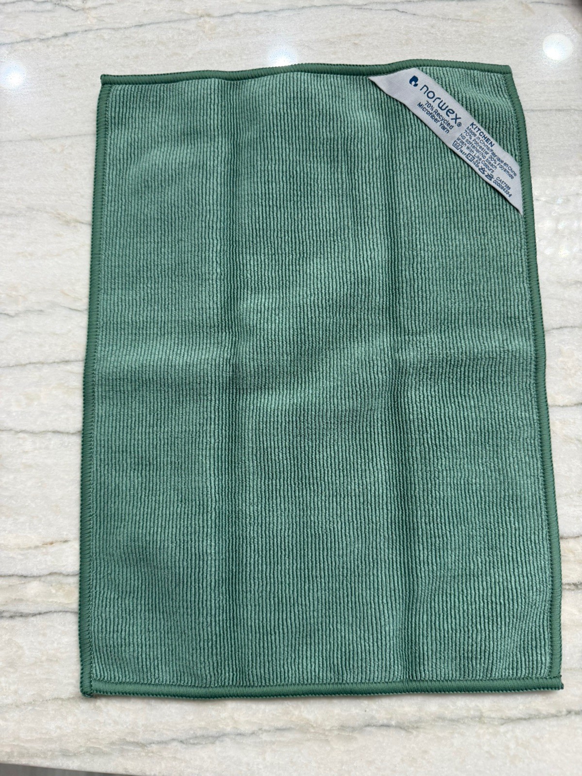 New Norwex Diamond Textured Kitchen Cloth Forest Green Counter gallery
