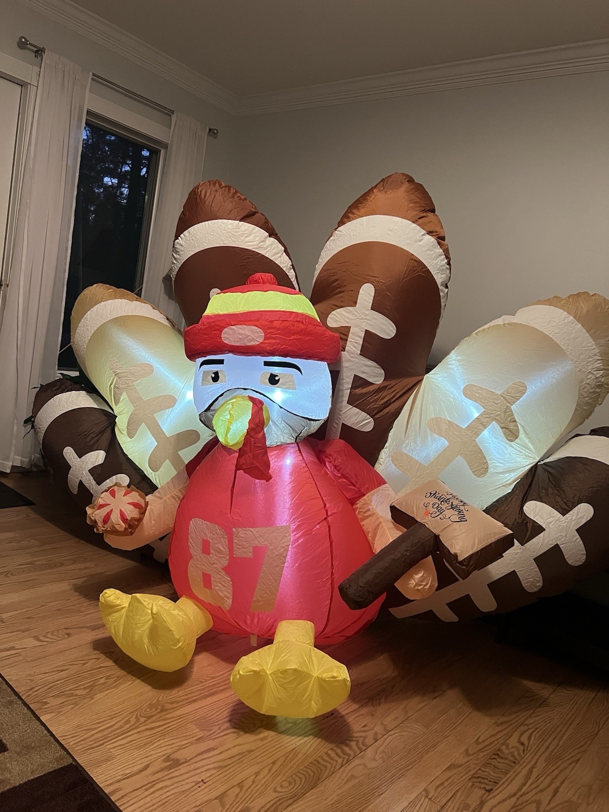 8FT Thanksgiving Inflatable Turkey LED Travis Kelve 87 Swiftie Swag KC Chiefs gallery