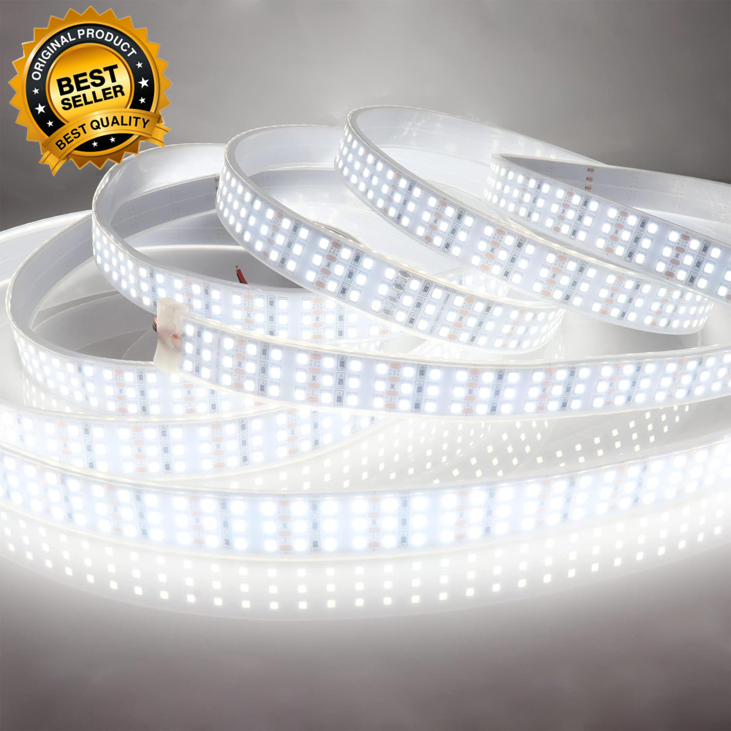 16.4Ft Super Bright Triple Row LED Strip Lights, Daylight White 6000K DC12V 1800 gallery