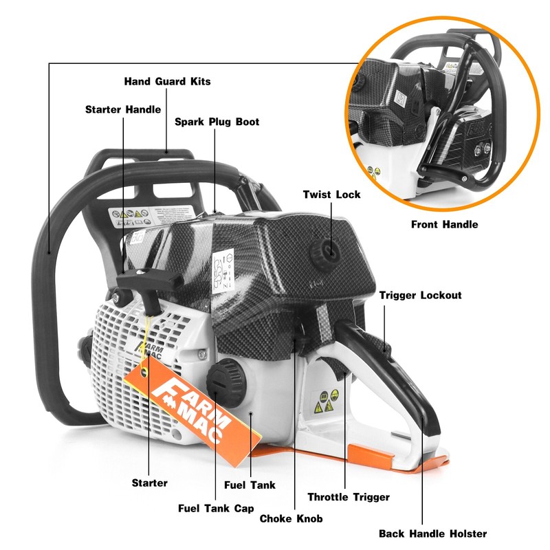 92cc Gas Chainsaw Power Head Compatible with MS660 G660 for Milling Wood No Bar gallery