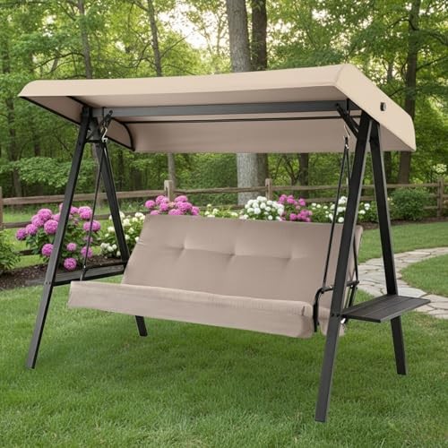 Durable 350 Replacement Canopy Top Compatible with Red Shed Swing Model Beige gallery