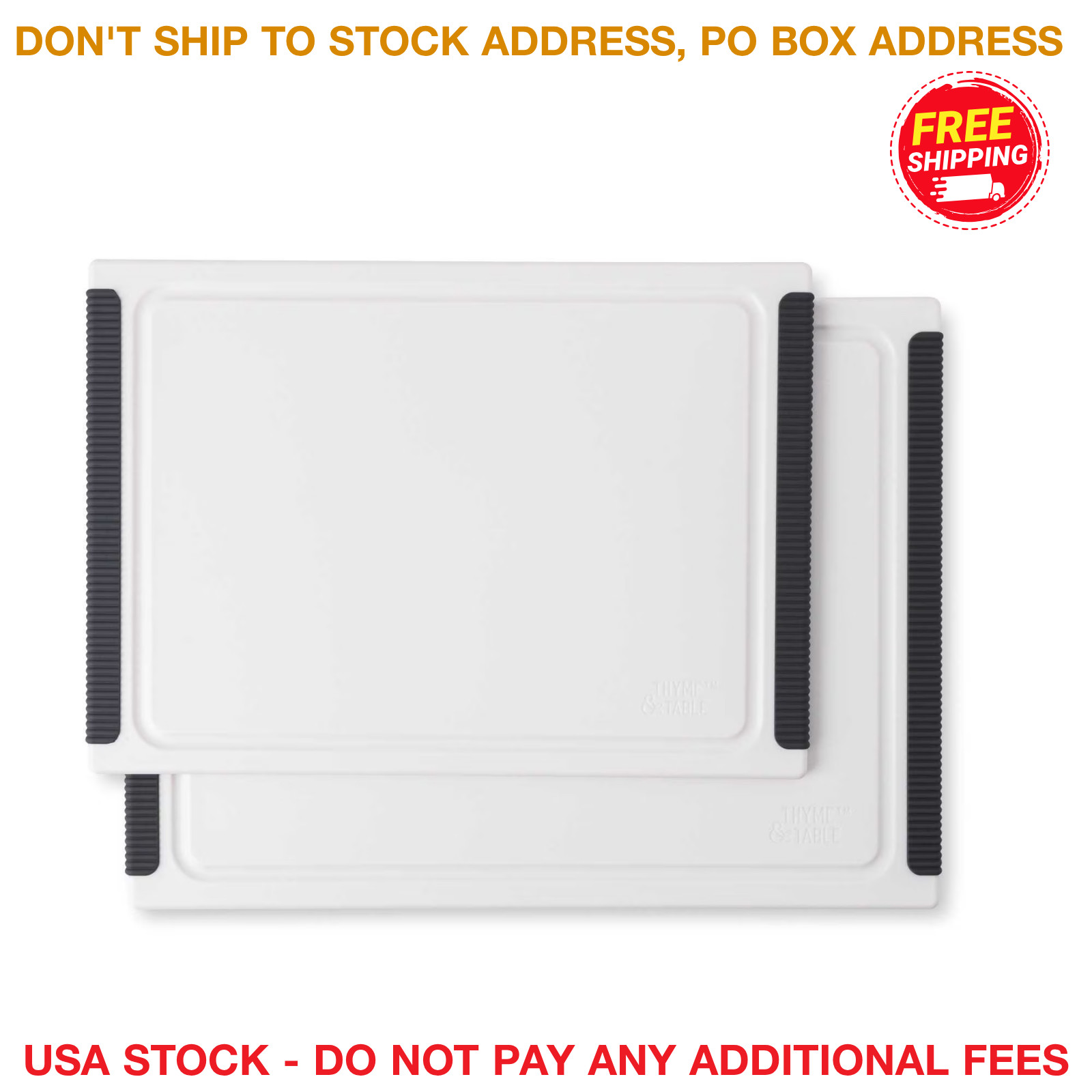 2 Piece Plastic Cutting Board Set Non Slip Juice Grooves Kitchen Chopping Boards gallery