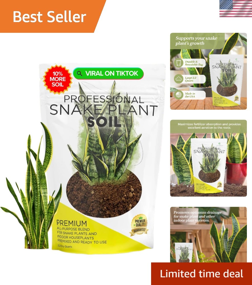 Professional Snake Plant Soil 2.2 Quarts - Nutrient-Rich Mix for All Varieties gallery