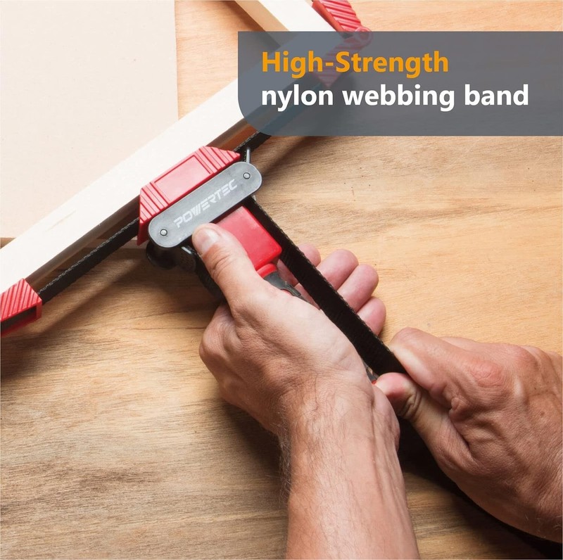 POWERTEC Deluxe Polygon Quick Release Band Clamp | Frame Clamping Strap Holder gallery