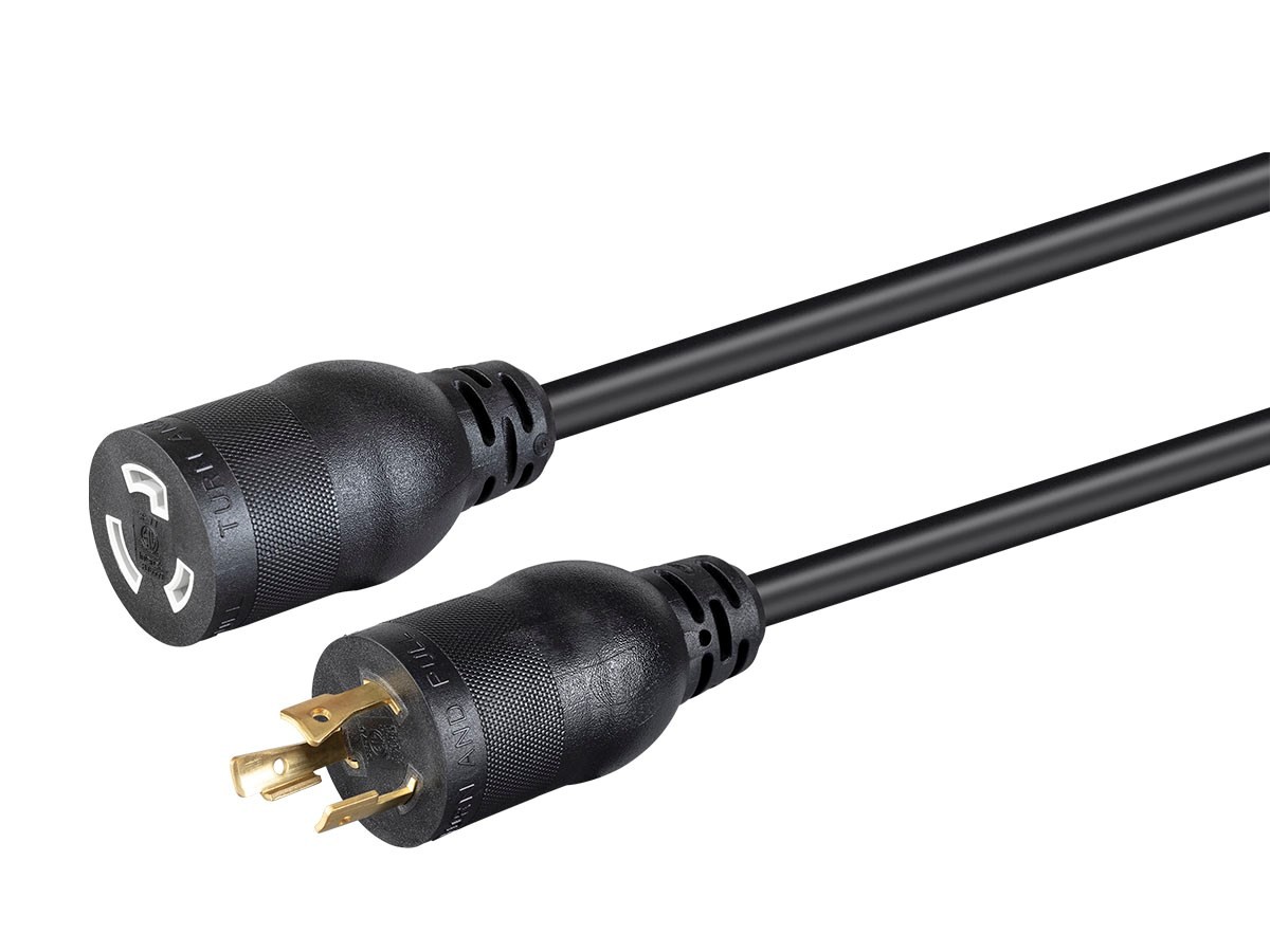 Heavy Duty Extension Cord - 10 Feet - Black | NEMA L5-20P to NEMA L5-20R, 12AWG gallery