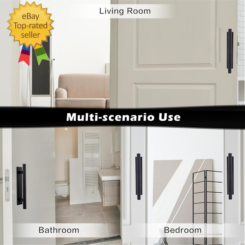 8 Pack Adhesive Cabinet Handles Pulls, Self Stick Door Handles ABS Plastic Pulls gallery
