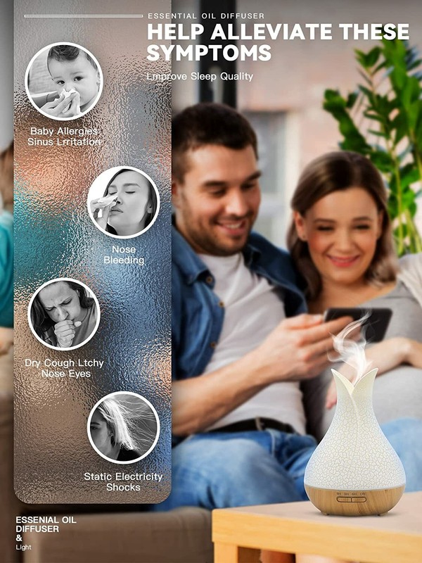 Essential Oil Diffuser 400ML Diffusers for Essential Oils Large Room 2 Mist Mode gallery