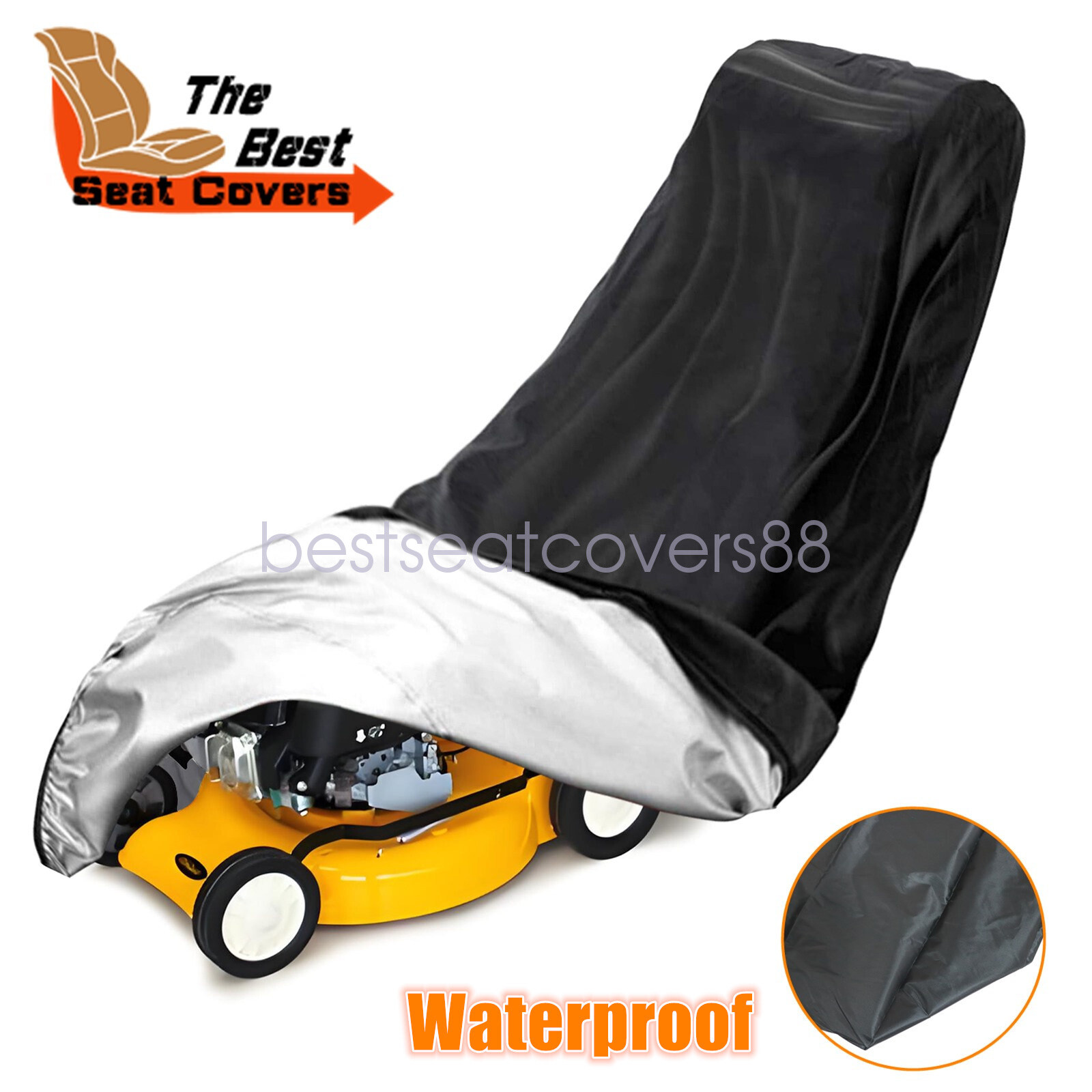 Waterproof Lawn Mower Cover All Weather Protector for Push Mower Universal Fit gallery