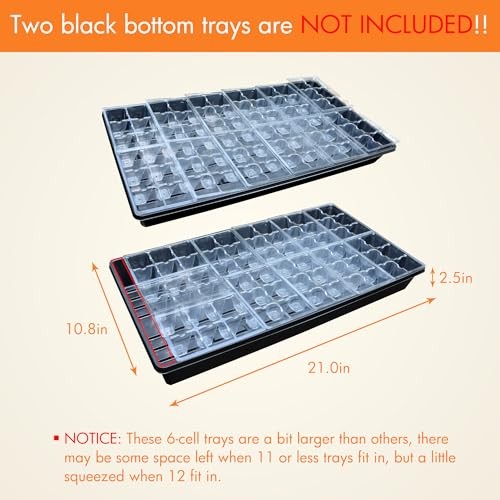 30 Pack 6-Cell Plastic Seed Starting Trays for Seedlings Vegetable Garden gallery