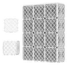 7″ Interlocking Radiator Cover Snap Tiles White DIY Heater Cover Panels – 12 Pc.