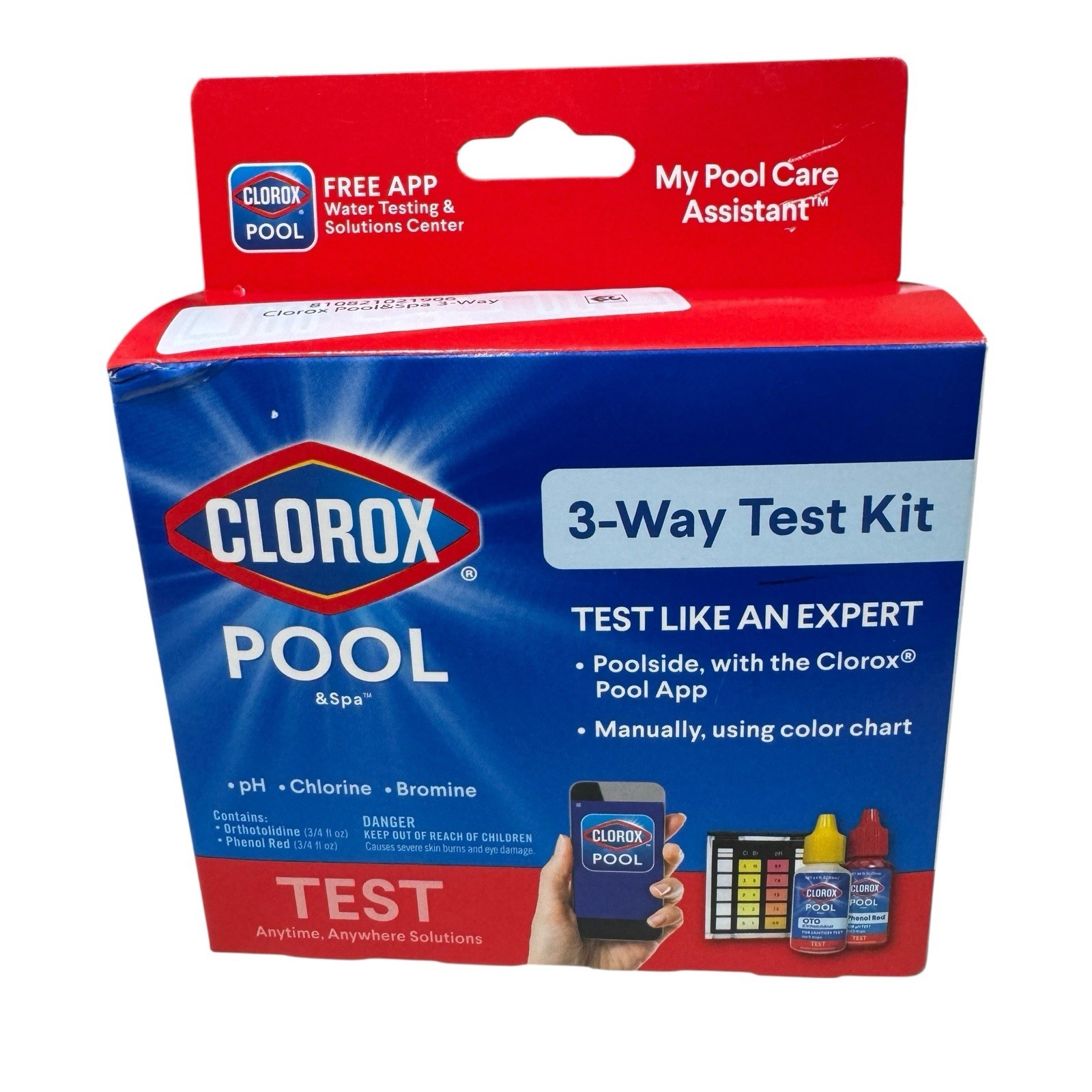 Clorox Pool & Spa 3-Way Water Test Kit pH Chlorine Bromine gallery
